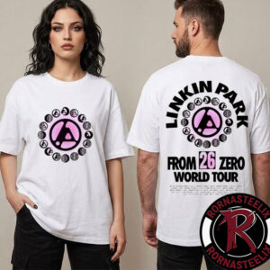 Linkin Park x Deus Ex Machina Madrid 2026 Pop Up Exclusive Merch Logo From Zero World Tour 2026 Tour Dates Unisex T Shirt Two Sided
