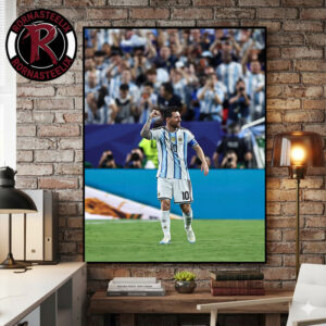 Lionel Messi Argentina Hattrick At FIFA World Cup 2026 Poster Canvas Decor