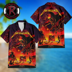 Metallica M72 Bologna Event Poster At Stadio Renato Dall’Ara de Bologna On June 3 2026 M72 World Tour 2026 Hawaiian Shirt