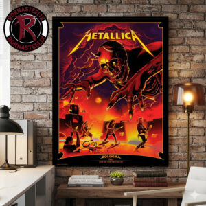 Metallica M72 Bologna Event Poster At Stadio Renato Dall’Ara de Bologna On June 3 2026 M72 World Tour 2026 Poster Canvas Decor