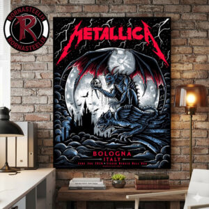 Metallica M72 Bologna Pop Up Shop Poster At Stadio Renato Dall Ara On June 3 2026 Italy Poster Canvas Decor