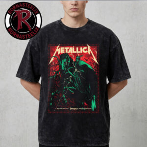 Metallica M72 Budapest Hungary Pop Up Shop Poster At Puskas Arena On June 11 13 2026 Washed T Shirt