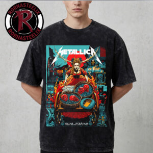 Metallica M72 Dublin Ireland Venue Poster At Aviva Stadium On June 21 2026 M72 World Tour 2026 Washed T Shirt
