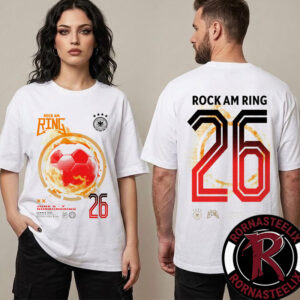 Rock Am Ring Festival Summer 2026 Exclusive Merch Kickoff White Tee On June 5 7 2026 In Nurburgring Unisex T Shirt Two Sided