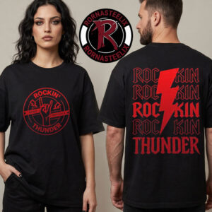 Rockin’ Thunder Music Festival x 22 Fresh Rockin’ Thunder Logo Unisex T Shirt Two Sided