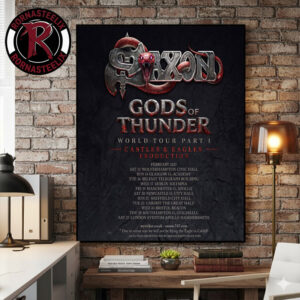 Saxon Gods Of Thunder World Tour 2027 Part I Schedule Tour Dates Poster Canvas Decor