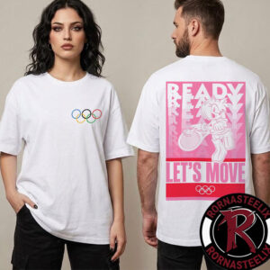 Sonic x Olympic Collection Amy Rose Let’s Move Tennis Graphic Unisex T Shirt Two Sided
