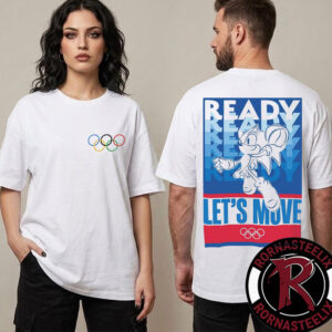 Sonic x Olympic Collection Let’s Move Basketball Graphic Unisex T Shirt Two Sided