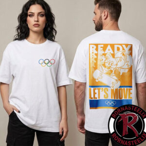 Sonic x Olympic Collection Tails Let’s Move Skateboarding Graphic Unisex T Shirt Two Sided