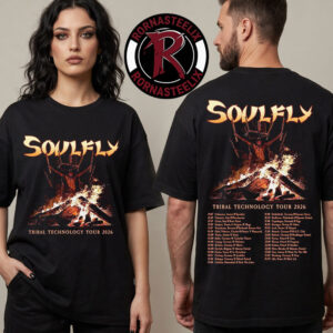 Soulfly Tribal Technology Tour 2026 Schedule Tour Dates Unisex T Shirt Two Sided