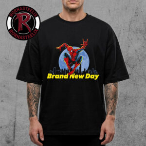 Spider Man Brand New Day Movie 2026 Moon And City Skyline Marvel Must Have Unisex T Shirt