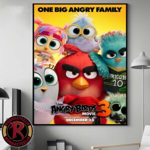 The Angry Birds 3 Movie First Poster One Big Angry Family Only In Theaters And Reald 3D On December 23 2026 Home Decor Poster Canvas