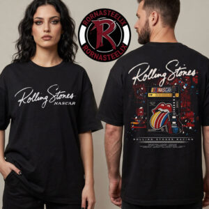 The Rolling Stones X Nascar Guitar Tongue Unisex T Shirt Two Sided