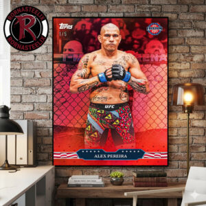Topps UFC Freedom 250 Collection Alex Pereira Poster Canvas Decor