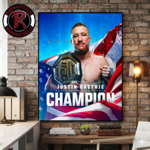 UFC World Champion Justin Gaethje UFC Freedom 250 Poster Canvas Decor