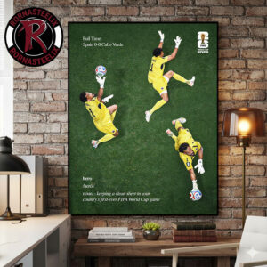 Vozinha Goalkeeper Hero Cabo Verde vs Spain FIFA World Cup 2026 Poster Canvas Decor