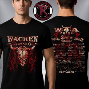 Wacken Music Festival 2026 Exclusvie Tee Blood Citadel Line Up In Wacken DE On July 29 August 1 2026 Unisex T Shirt Two Sided