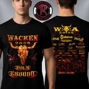 Wacken Music Festival 2026 Exclusvie Tee Holy Ground Line Up In Wacken DE On July 29 August 1 2026 Unisex T Shirt Two Sided