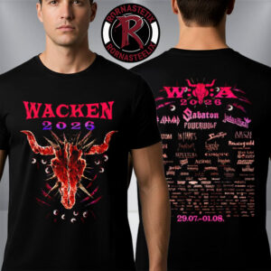 Wacken Music Festival 2026 Merchandise Crazy Eyes Line Up In Wacken DE On July 29 August 1 2026 Unisex T Shirt Two Sided