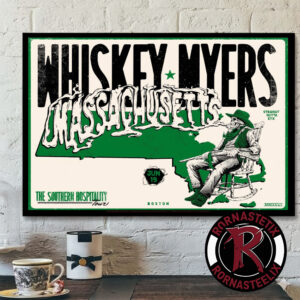 Whiskey Myers Massachusetts Event Poster The Southern Hospitality Tour 2026 On June 19 2026 Poster Horizontal