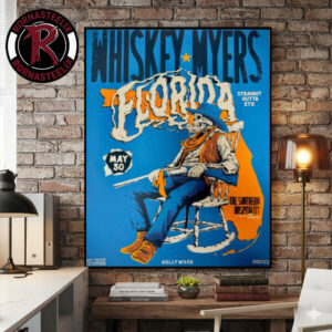 Whiskey Myers The Southern Hospitality Tour 2026 Venue Poster At Seminole Hard Rock Hotel n Casino On May 30 2026 Hollywood Florida Poster Canvas Decor