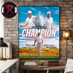 Wyndham Clark Champions US Open 2026 Two Times Shinnecock Hills Golf Club PGA Tour Poster Canvas Decor