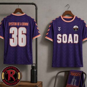 2026 EU and UK Tour System Of A Down Toxicity Purple Football Jersey Official Merch