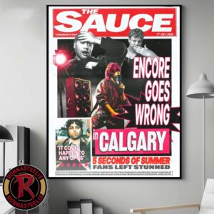5 Seconds Of Summer Calgary Canada 2026 Concert Artwork Collector Poster