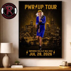 ACDC Denver CO 2026 Exclusive Tee At Empower Field At Mile High On July 28 2026 Pwr Up Tour 2026 North America Poster Decor Canvas