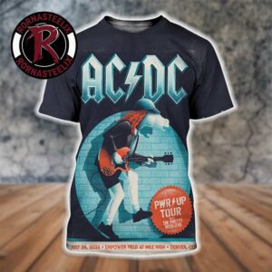 ACDC Denver CO Pwr Up Tour 2026 Event Poster At Empower Field at Mile High On July 28 2026 All Over Print Shirt
