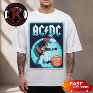 ACDC Denver CO Pwr Up Tour 2026 Event Poster At Empower Field at Mile High On July 28 2026 Unisex T Shirt