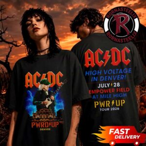 ACDC Denver Pwr Up Tour 2026 Exclusive Tee At Empower Field at Mile High On July 28 2026 Unisex T Shirt Two Sided