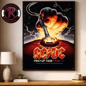 ACDC Madison WI Pwr Up Tour 2026 Event Poster Show At Camp Randall Stadium On July 19 2026 Poster Decor Canvas