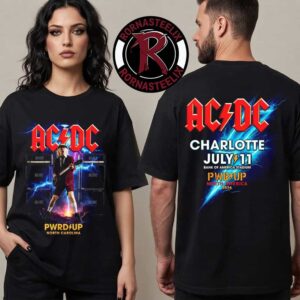 ACDC Pwr Up Tour 2026 Charlotte Tee North Carolina At Bank Of America Stadium On July 11 2026 North America Unisex T Shirt Two Sided