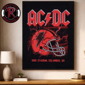ACDC Pwr Up Tour 2026 Columbus Exclusive Tee At Ohio Stadium On July 15 2026 Poster Decor Canvas