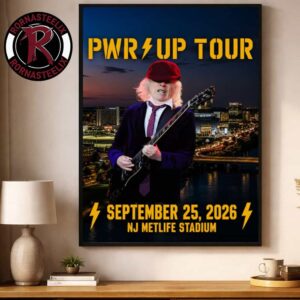 ACDC Pwr Up Tour 2026 East Rutherford NJ Exclusive Poster At New Jersey Metlife Stadium On September 25 2026 Poster Decor Canvas