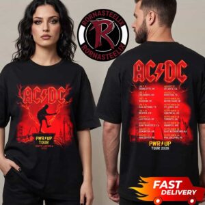 ACDC Pwr Up Tour 2026 Exclusive Tee Angus North America Tour 2026 Schedule Tour Dates Unisex T Shirt Two Sided