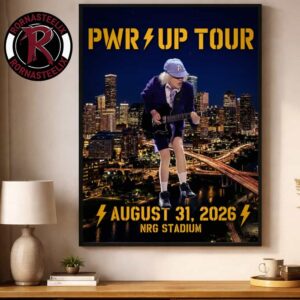 ACDC Pwr Up Tour 2026 Houston Texas Event Tee At NRG Stadium On August 31 2026 North America Poster Decor Canvas