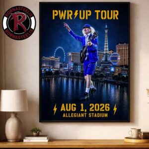 ACDC Pwr Up Tour 2026 Las Vegas Nevada 2026 Exclusive Tee At Allegiant Stadium On August 1 2026 North America Poster Decor Canvas