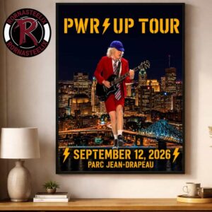 ACDC Pwr Up Tour 2026 Montreal QC Event Tee At Parc Jean Drapeau On September 4 2026 Canada Poster Decor Canvas
