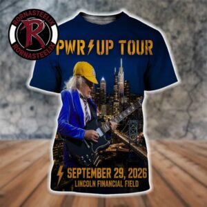 ACDC Pwr Up Tour 2026 Philadelphia PA Event Poster At Lincoln Financial Field On September 29 2026 All Over Print Shirt