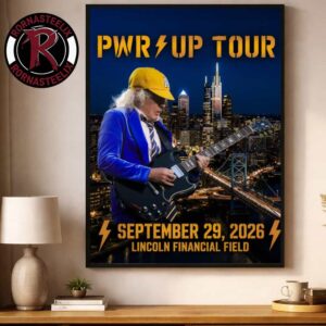 ACDC Pwr Up Tour 2026 Philadelphia PA Event Poster At Lincoln Financial Field On September 29 2026 Poster Decor Canvas