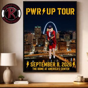 ACDC Pwr Up Tour 2026 St. Louis MO Event Tee At The Dome At America’s Center On September 4 2026 North America Poster Decor Canvas