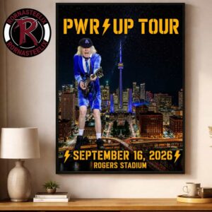 ACDC Pwr Up Tour 2026 Toronto ON Event Tee At Rogers Stadium On September 16 2026 Canada Poster Decor Canvas