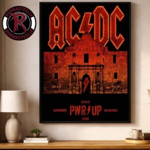 ACDC San Antonio Texas 2026 Pwr Up Tour Venue Poster At Alamodome On July 24 2026 Poster Decor Canvas
