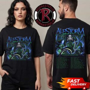 Alestorm Octopus Battlequest 2026 European Summer Festival Tour 2026 Schedule Tour Dates Unisex T Shirt Two Sided