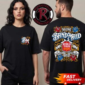 Band Maid World Tour 2026 Tour Board Art By Grimb Unisex T Shirt Two Sided