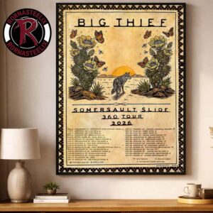 Big Thief 2026 Somersault Slide 360 Tour North American Schedule Tour Dates Poster Decor Canvas