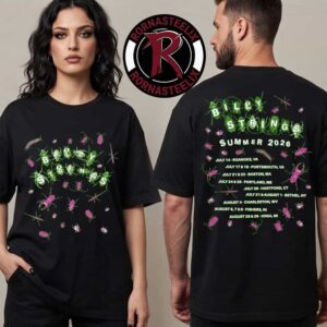 Billy Strings Summer 2026 Merchandise Bugs Tee with Dates Art By George Ebblewhite Unisex T Shirt Two Sided