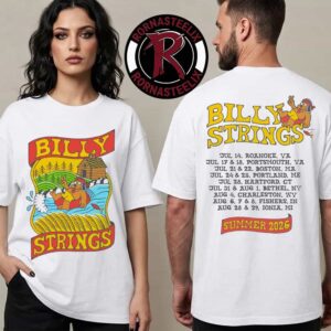 Billy Strings Summer 2026 Merchandise Tubing Tee with Dates Art By Ghost Bongo Unisex T Shirt Two Sided